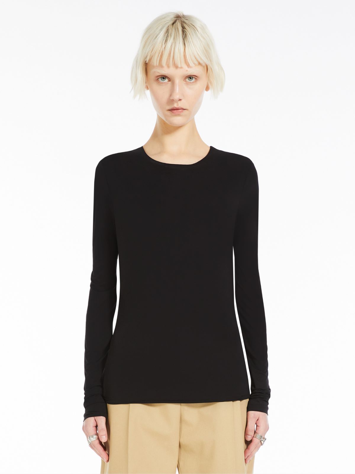 Skin-tight jersey T-shirt