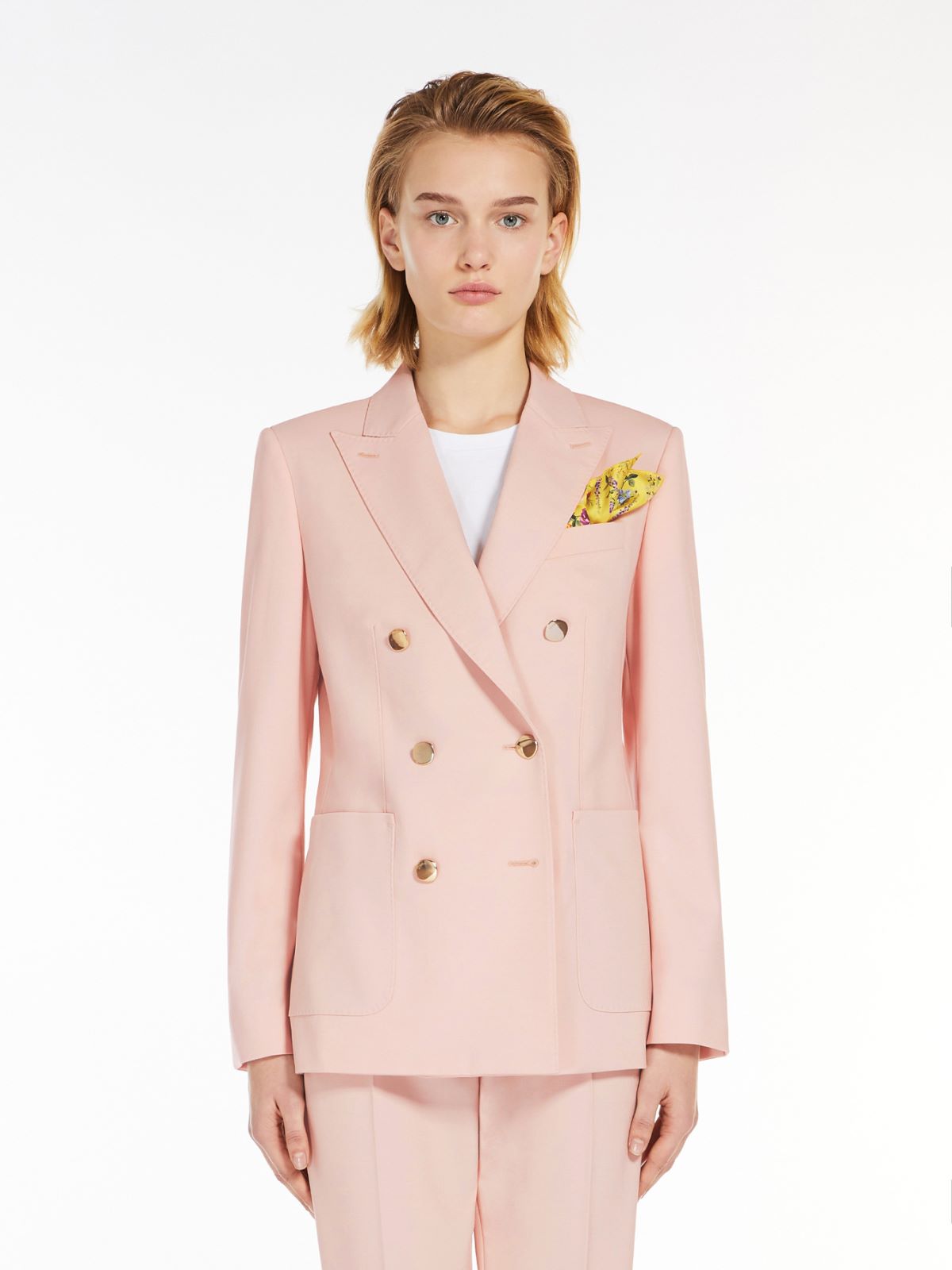 Wool and mohair double-breasted blazer