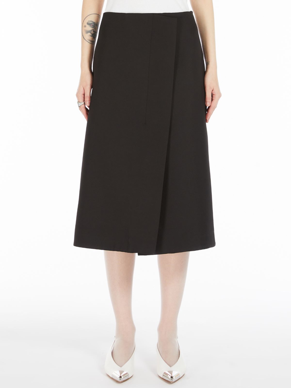 Flared wrap skirt