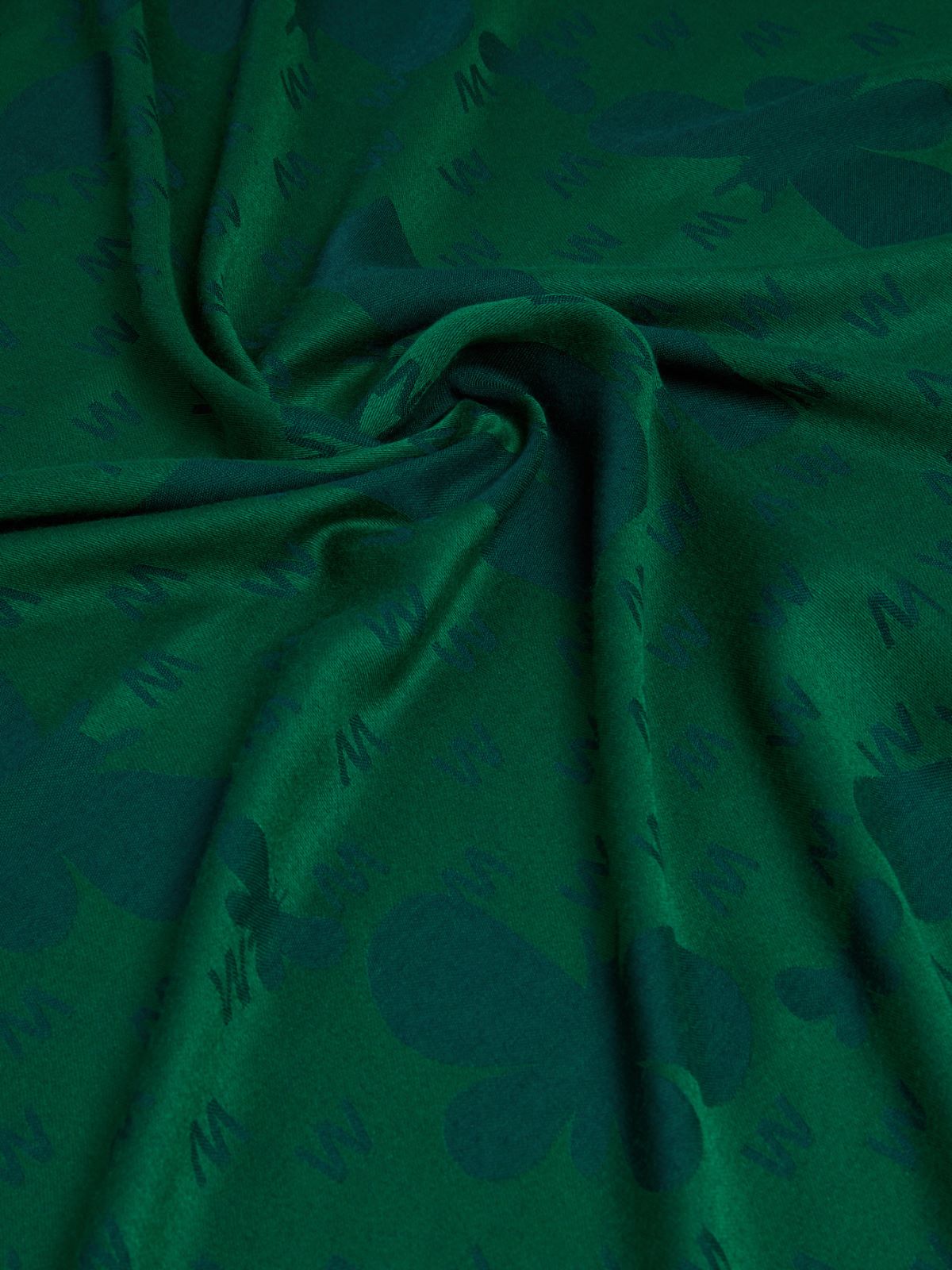 Jacquard-knit viscose and wool shawl