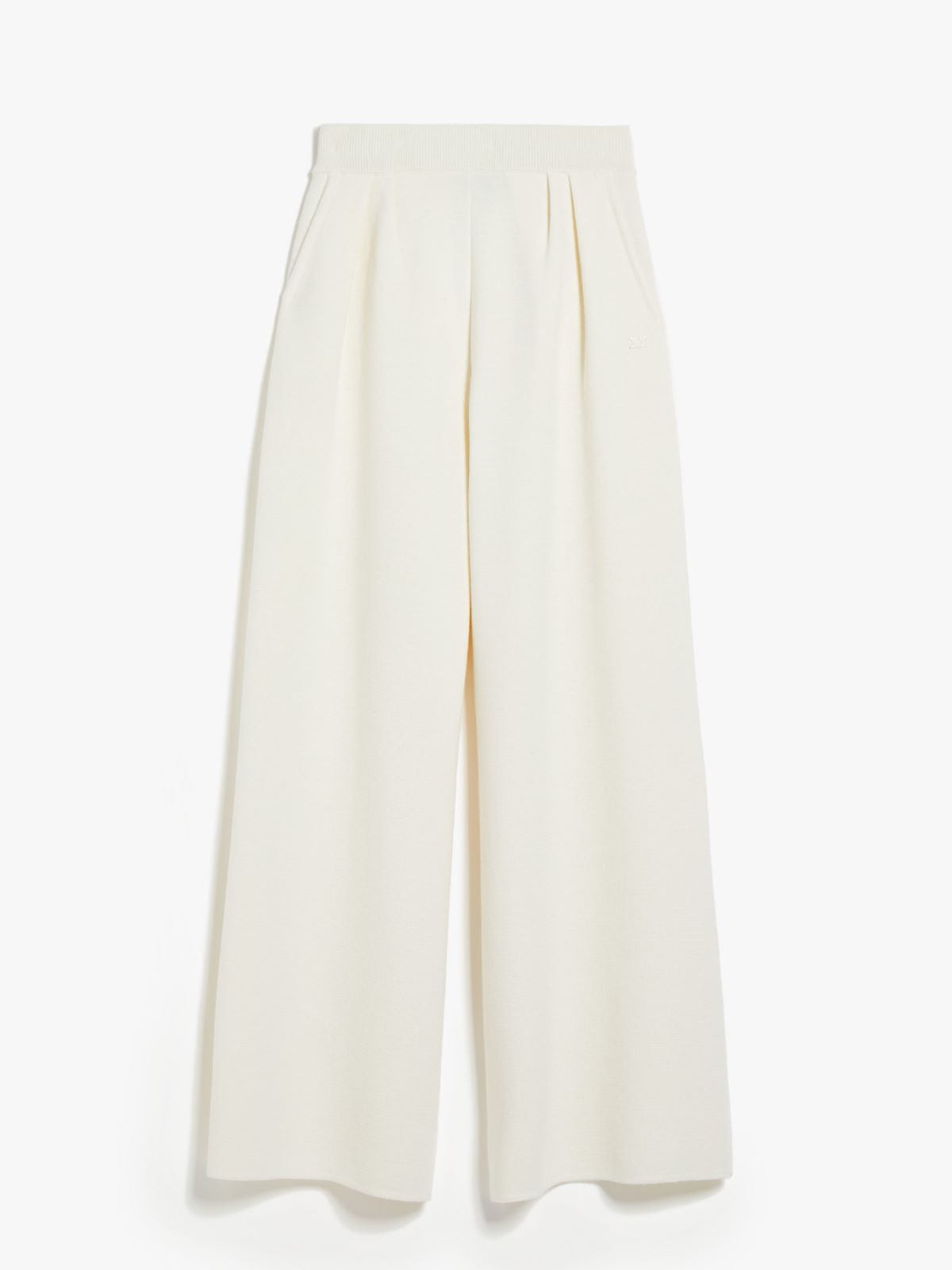 Wide-leg wool trousers