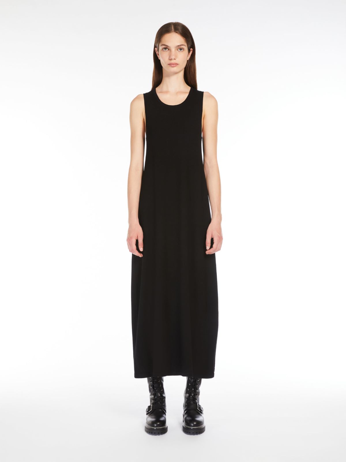 Sleeveless stretch viscose dress