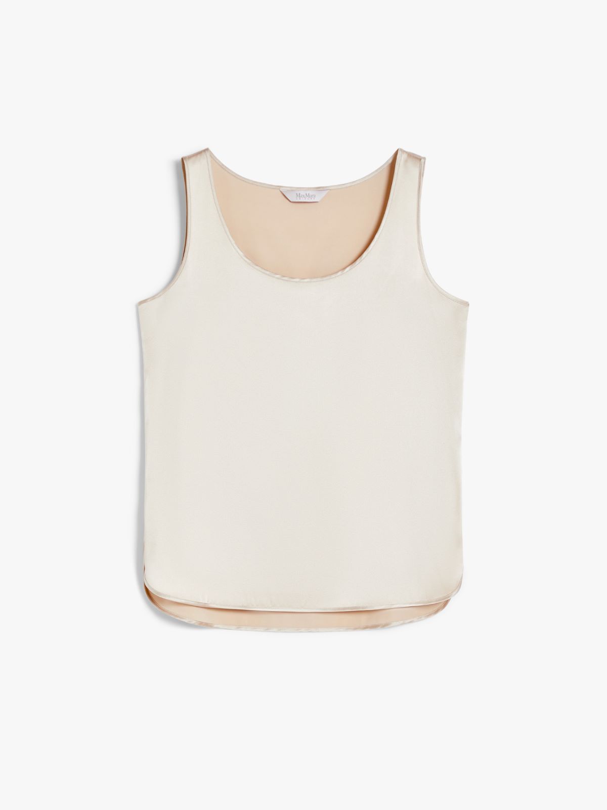 Stretch silk satin top