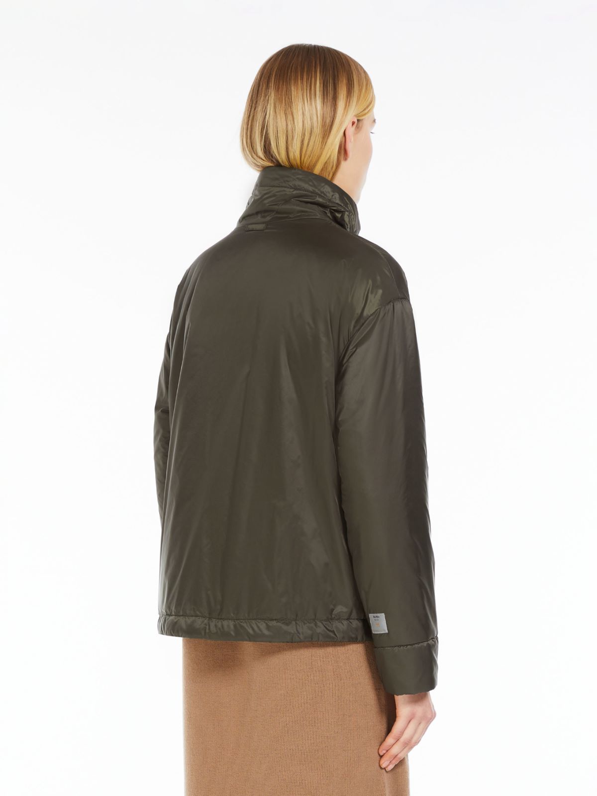 Reversible jacket in water-resistant technical canvas