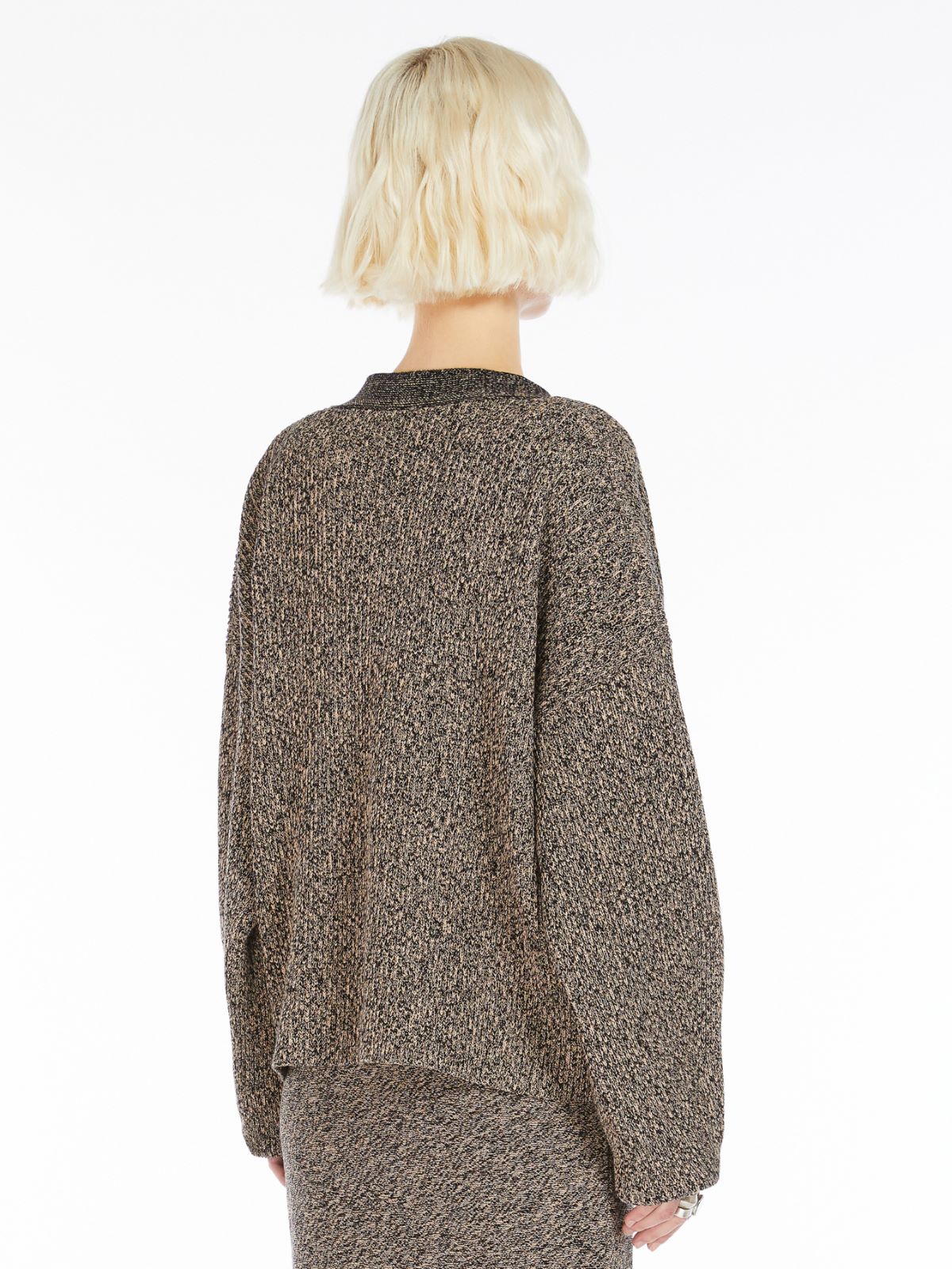 Stretch viscose maxi cardigan