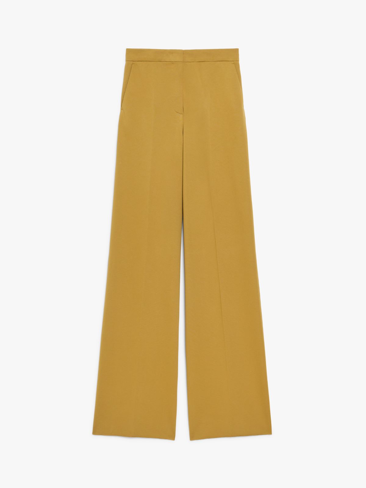 Long compact jersey trousers