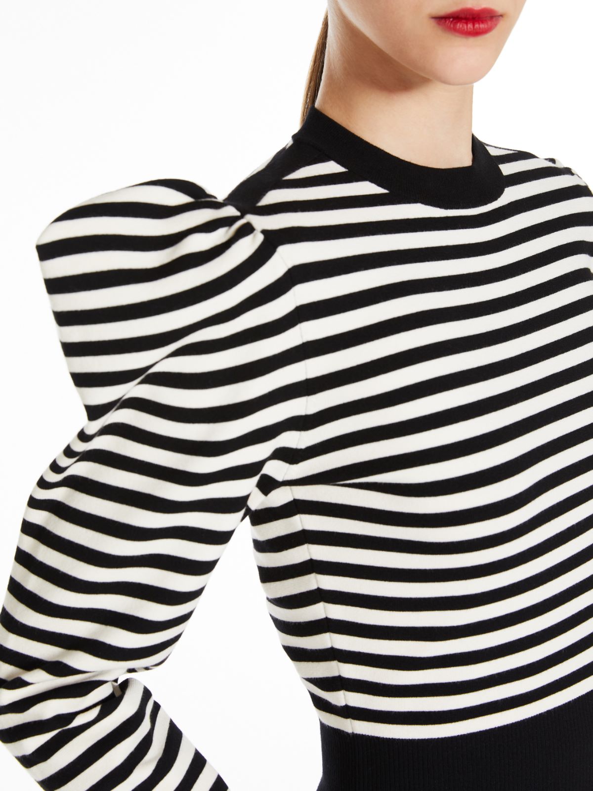 Striped viscose jumper