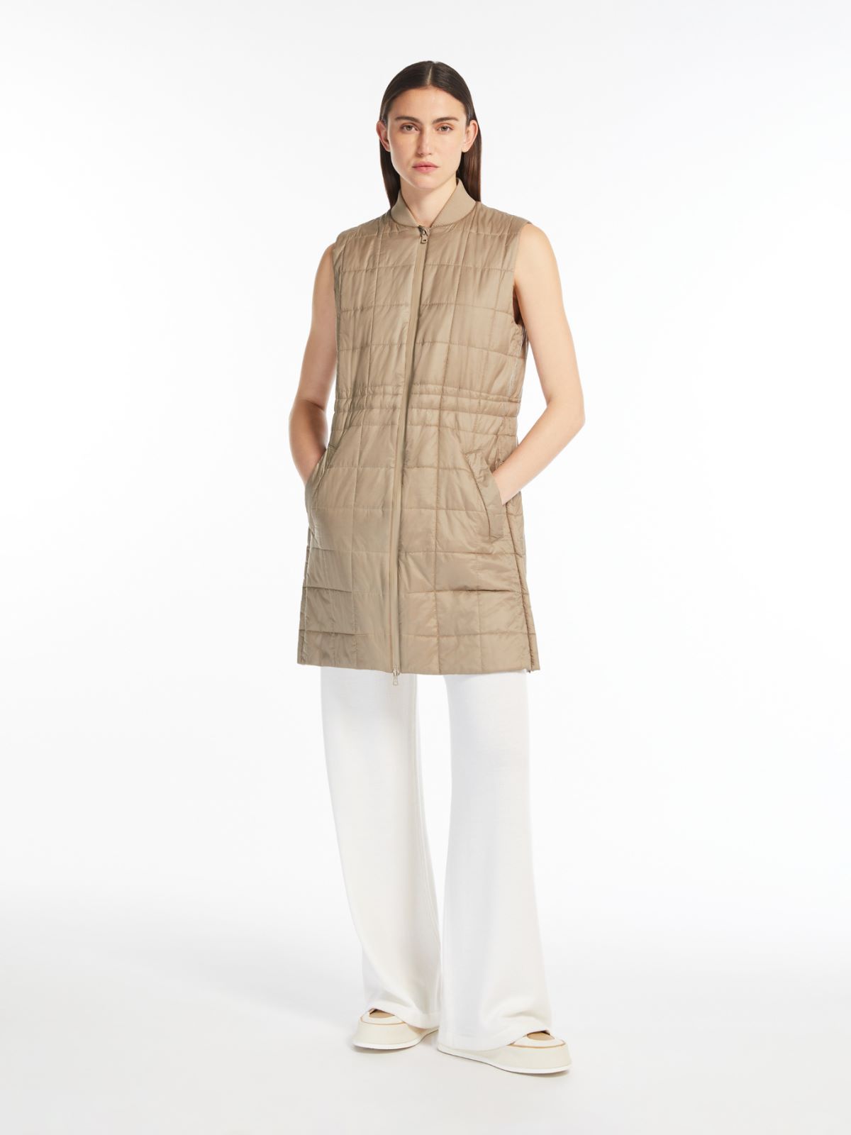 Technical-fabric trench coat