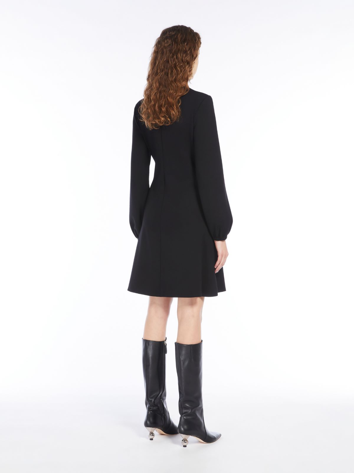 Milano-knit short jersey dress