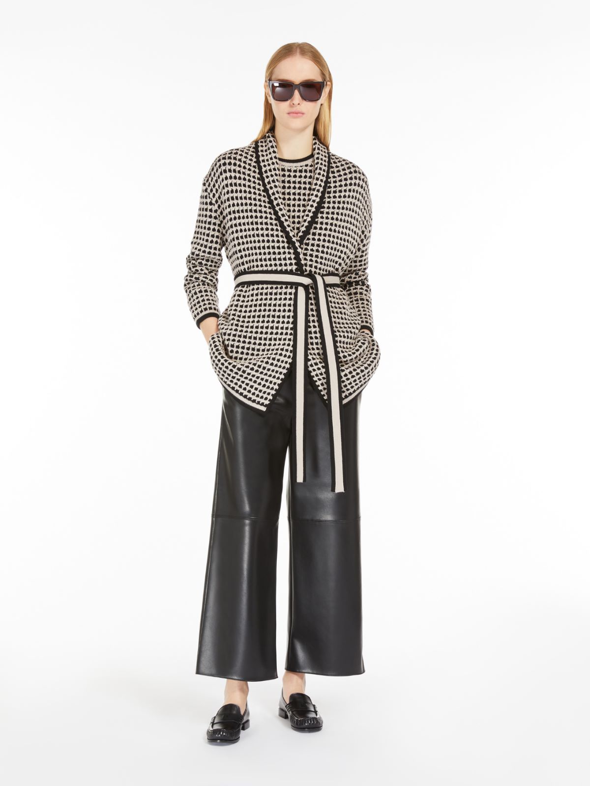 Cotton-knit cardigan