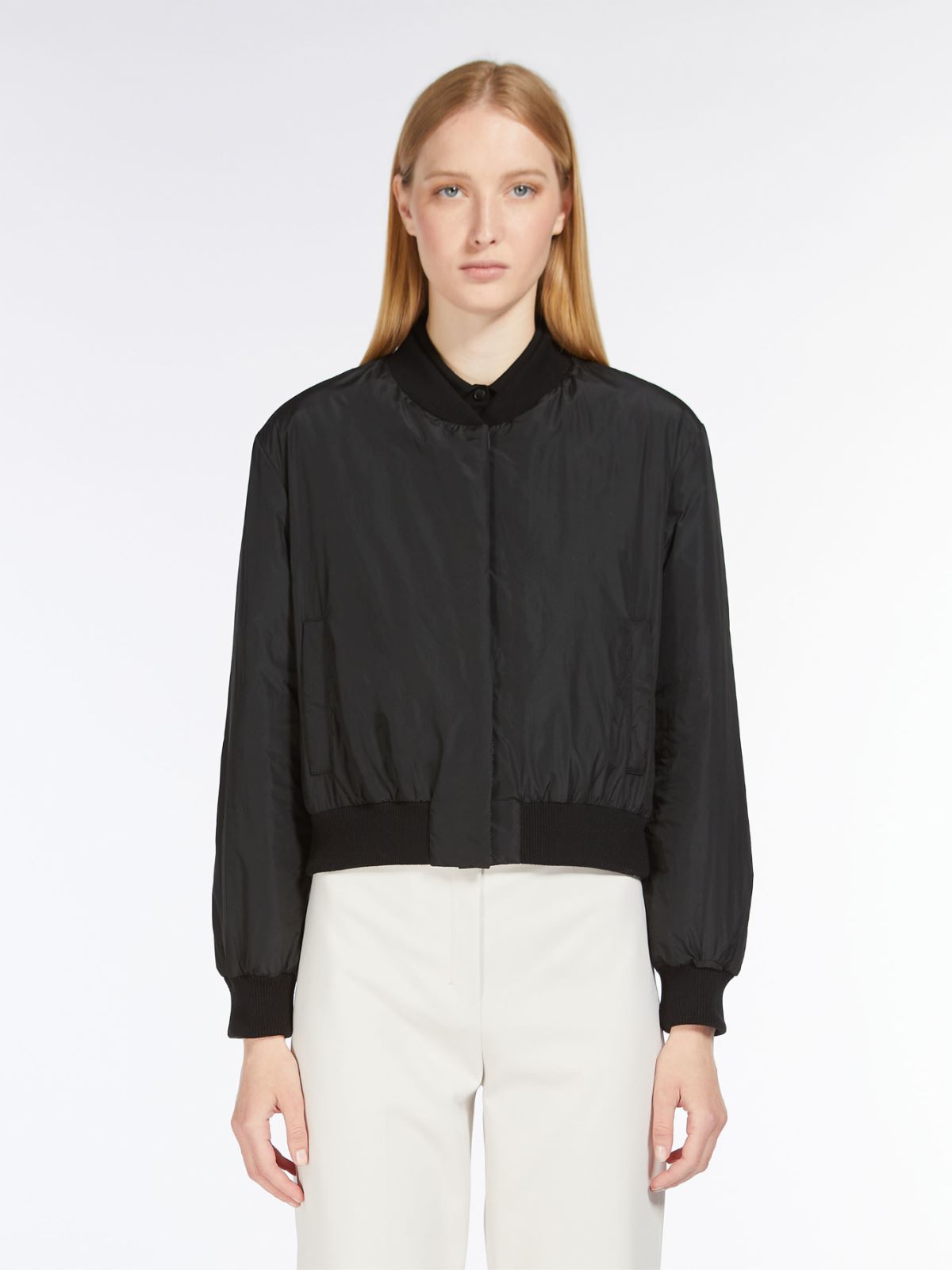 Reversible bomber jacket in water-resistant canvas