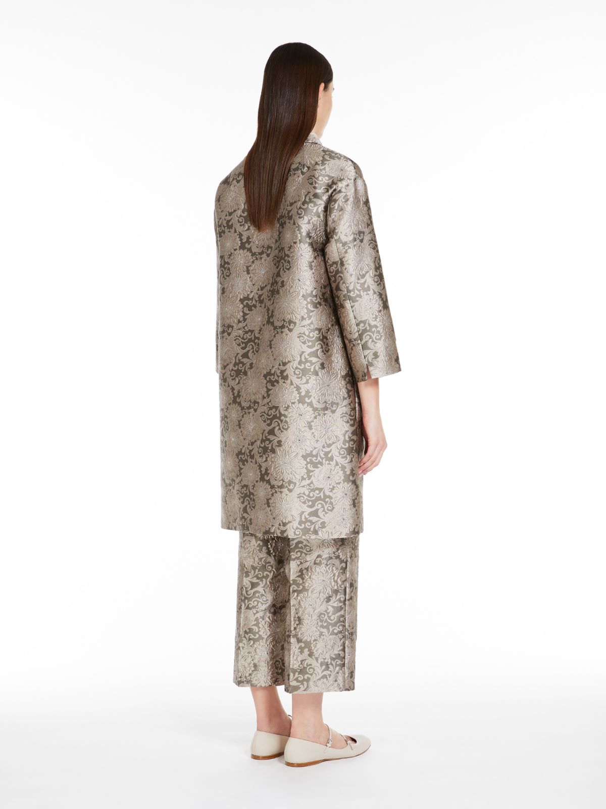 Jacquard silk coat
