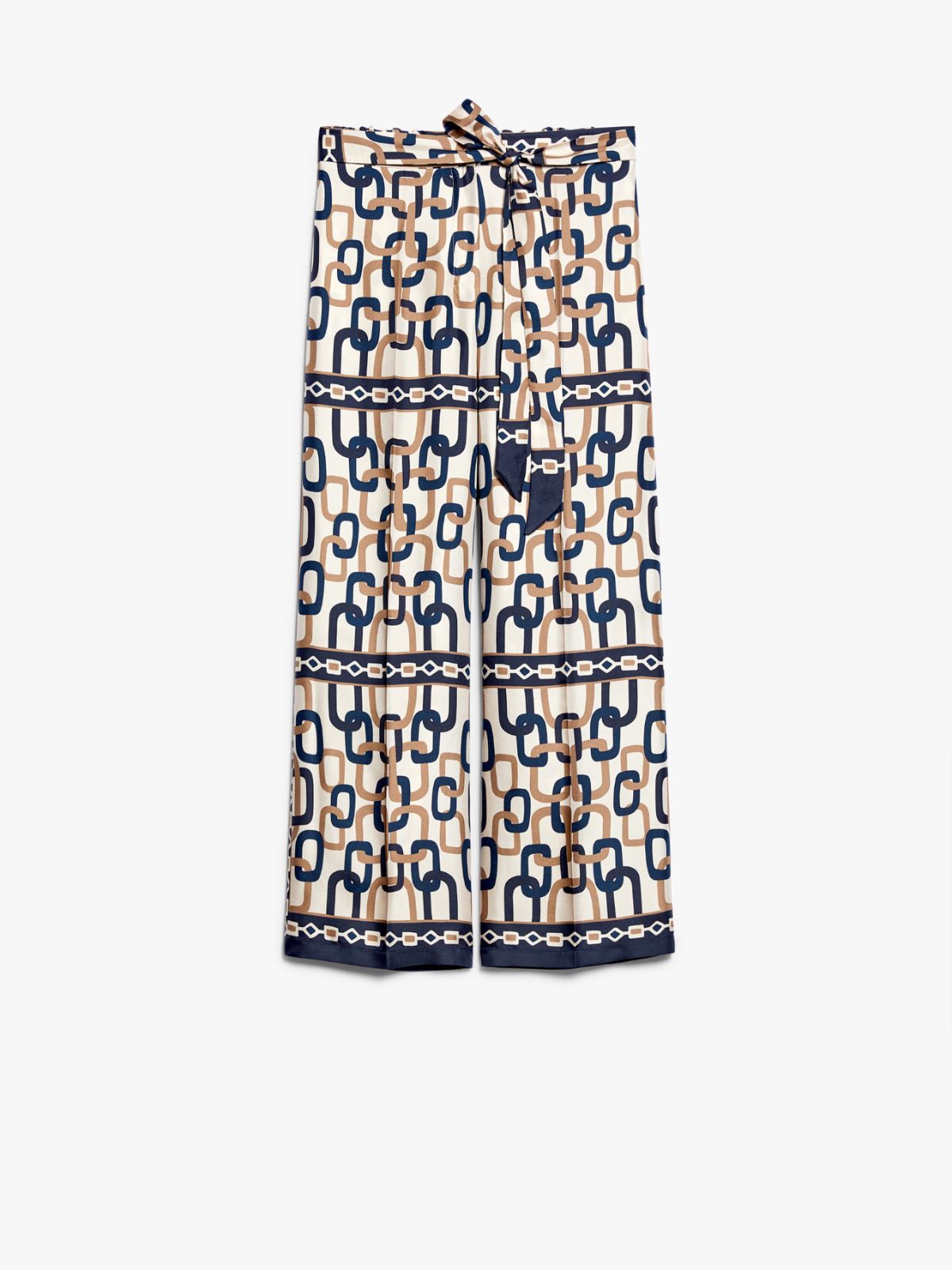 Printed twill trousers