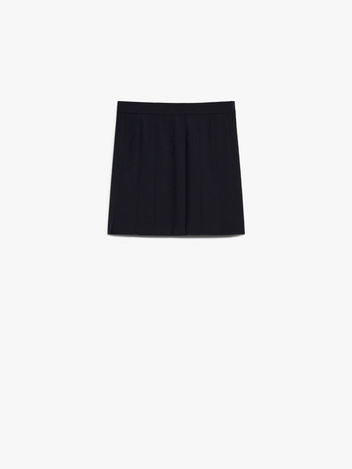 Pleated gabardine skirt
