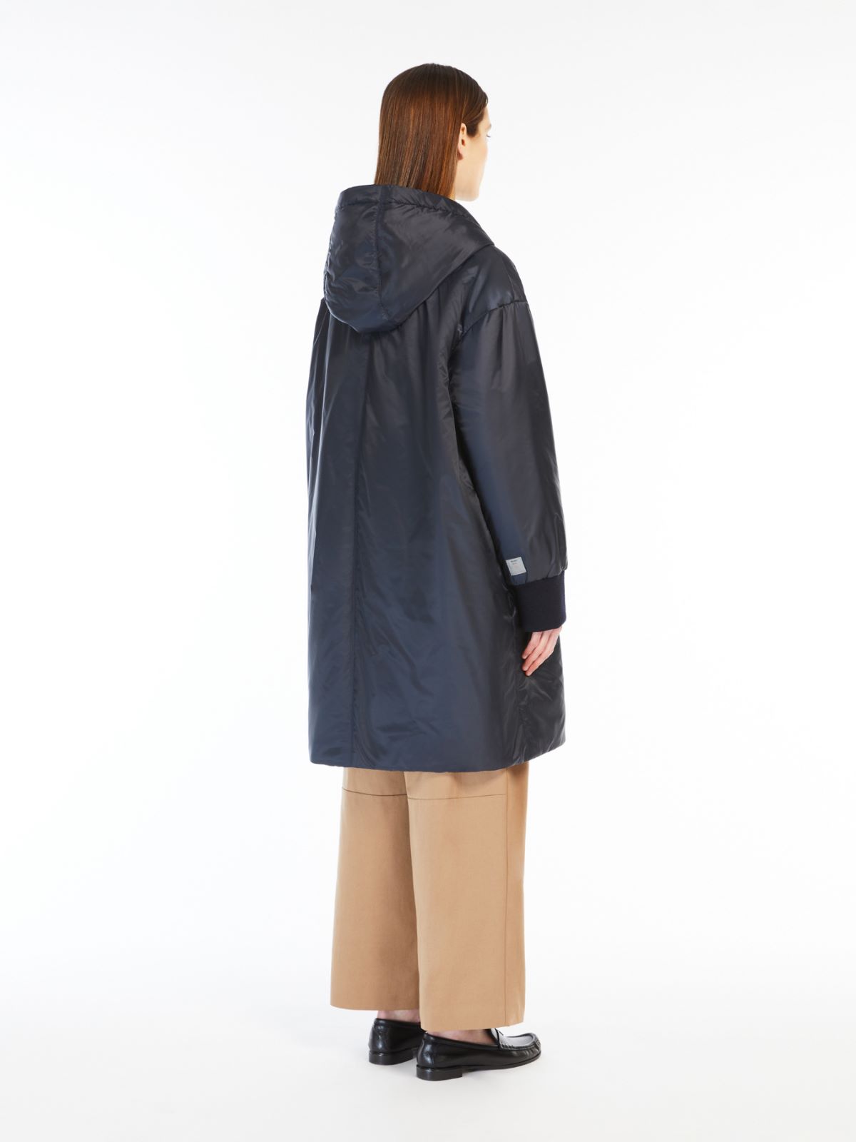 Midi parka in water-repellent canvas