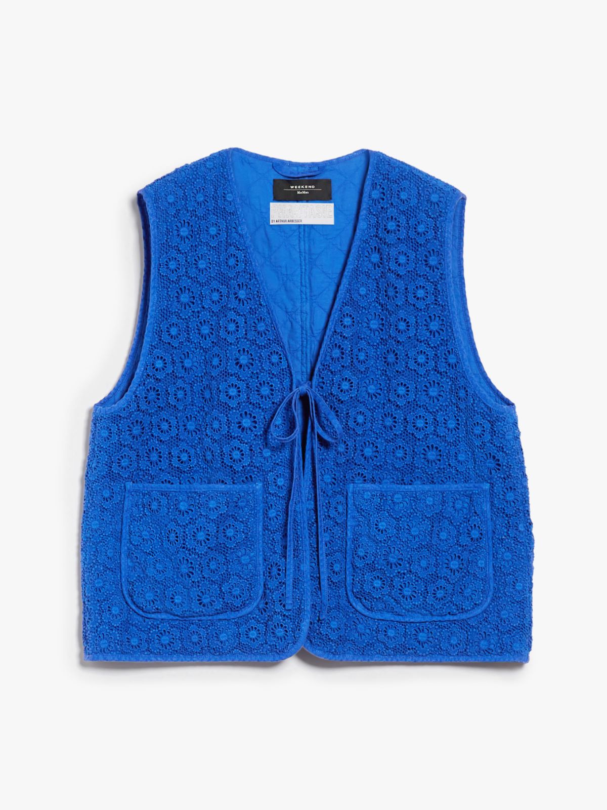 Cotton macramé waistcoat
