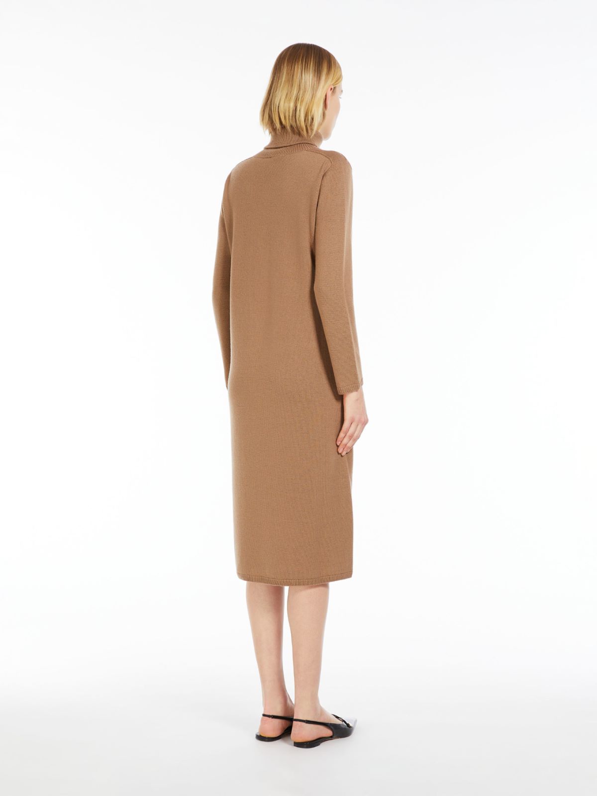 Wool polo-neck dress