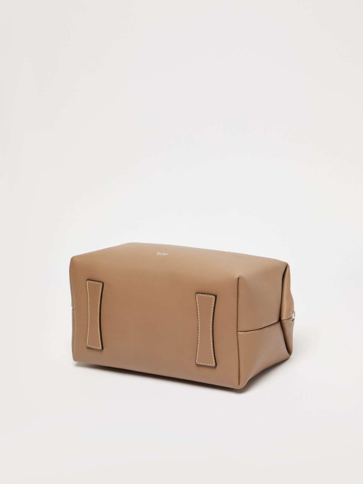 Shiny leather satchel bag