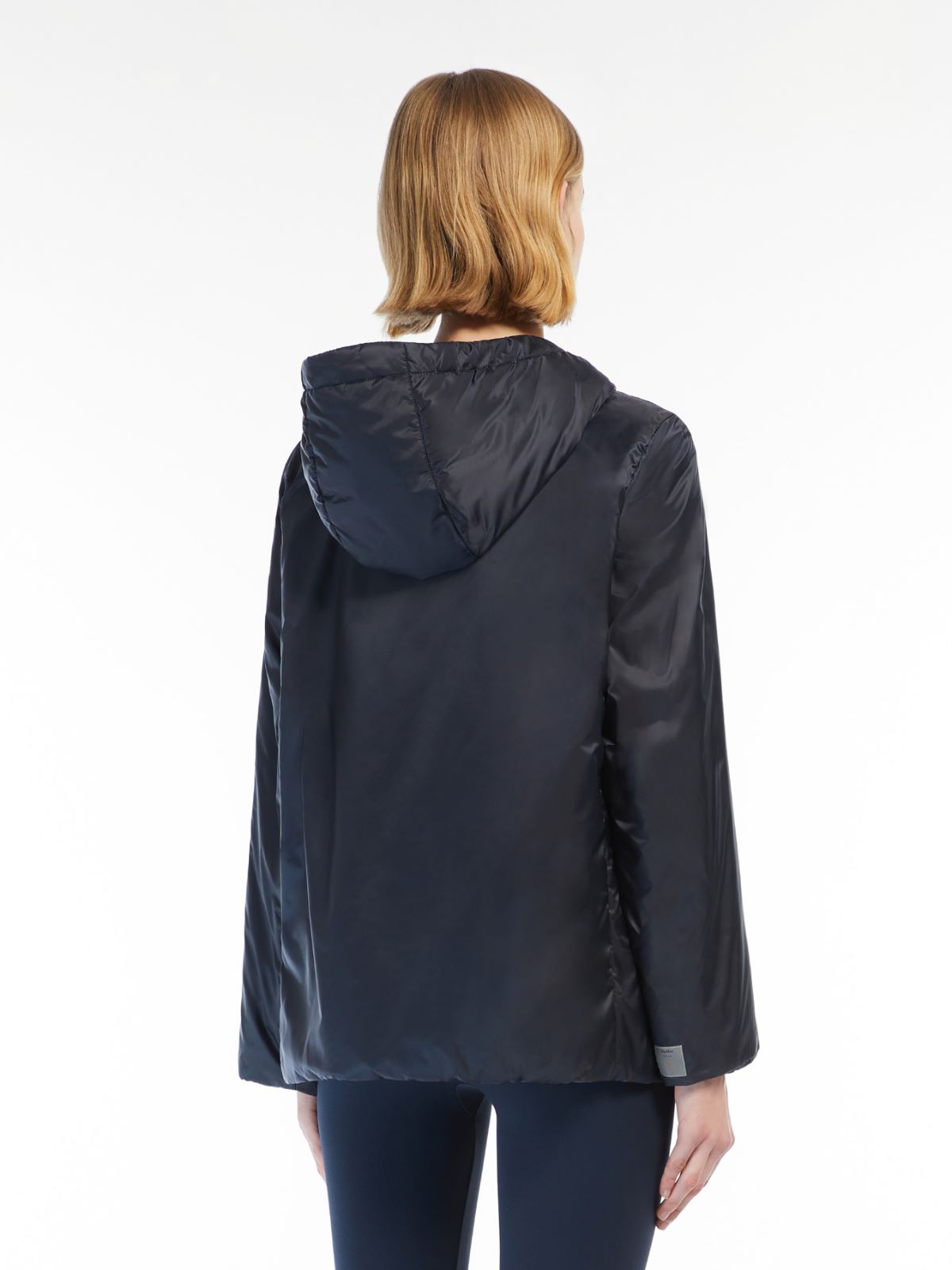 Water-repellent technical canvas travel sweatshirt