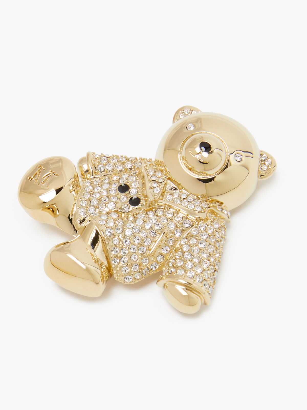 Metal teddy bear brooch