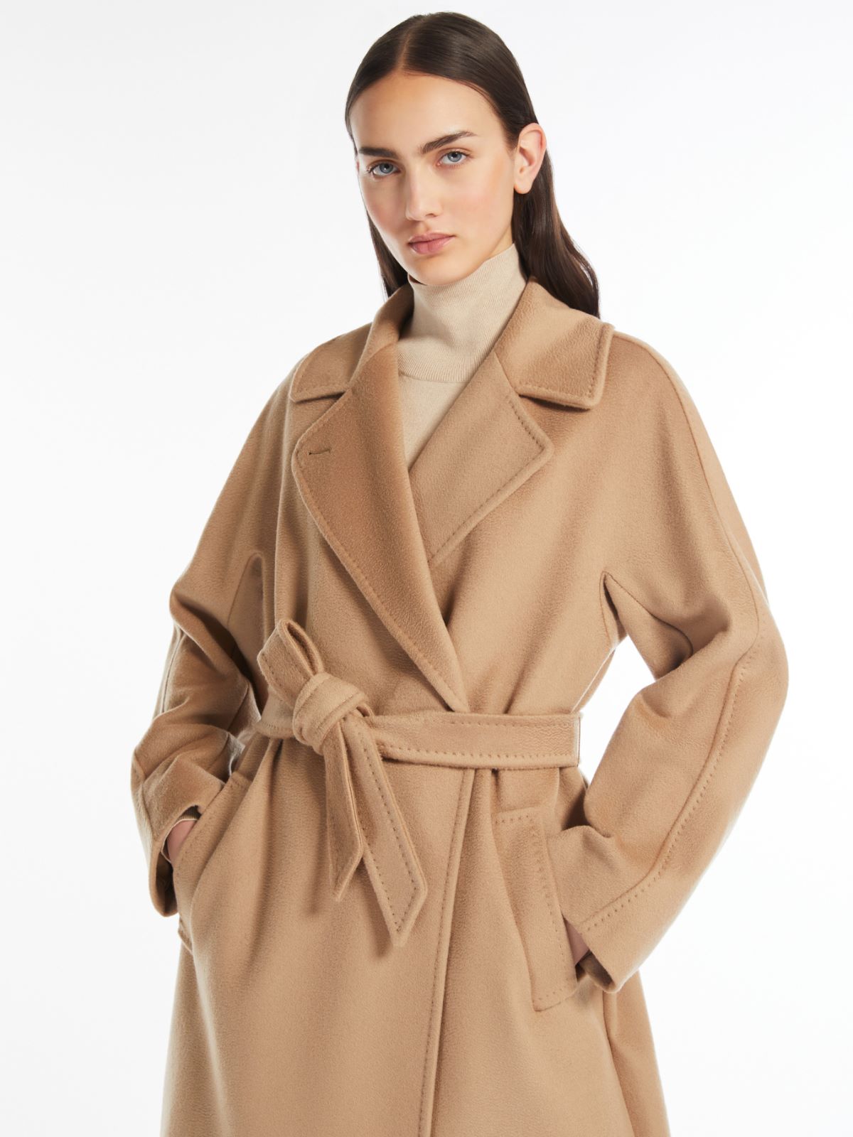 Belted wool coat