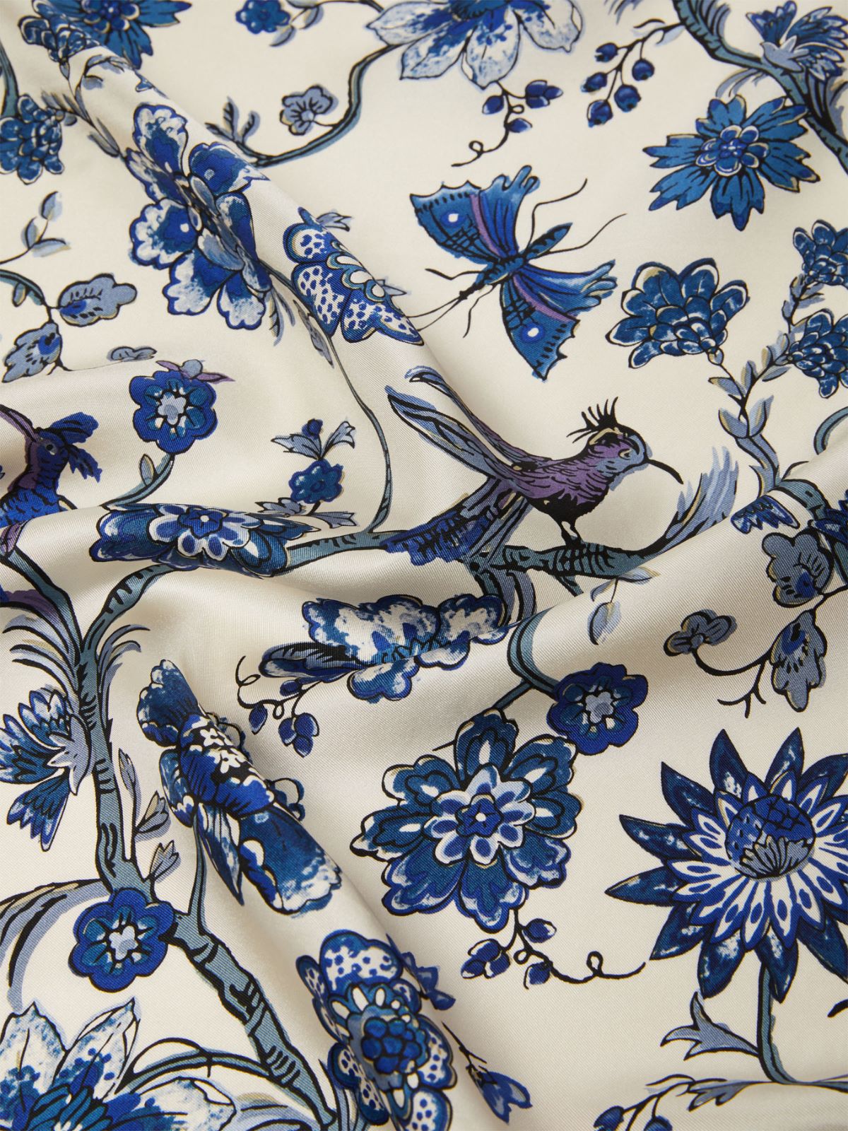 Printed silk maxi pocket square