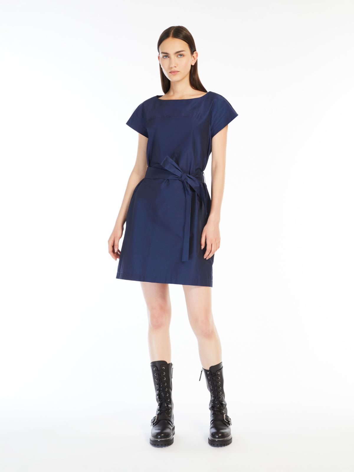 Flared taffeta dress