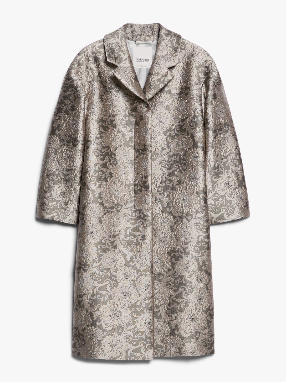 Jacquard silk coat