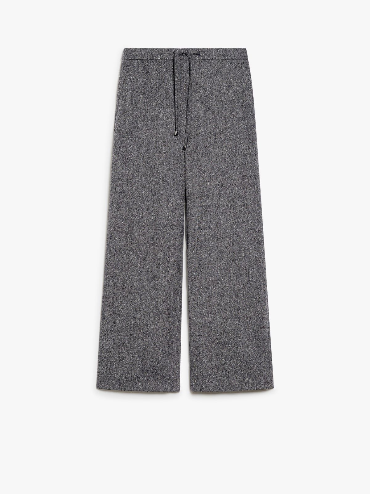 Wool buttoned jogging trousers