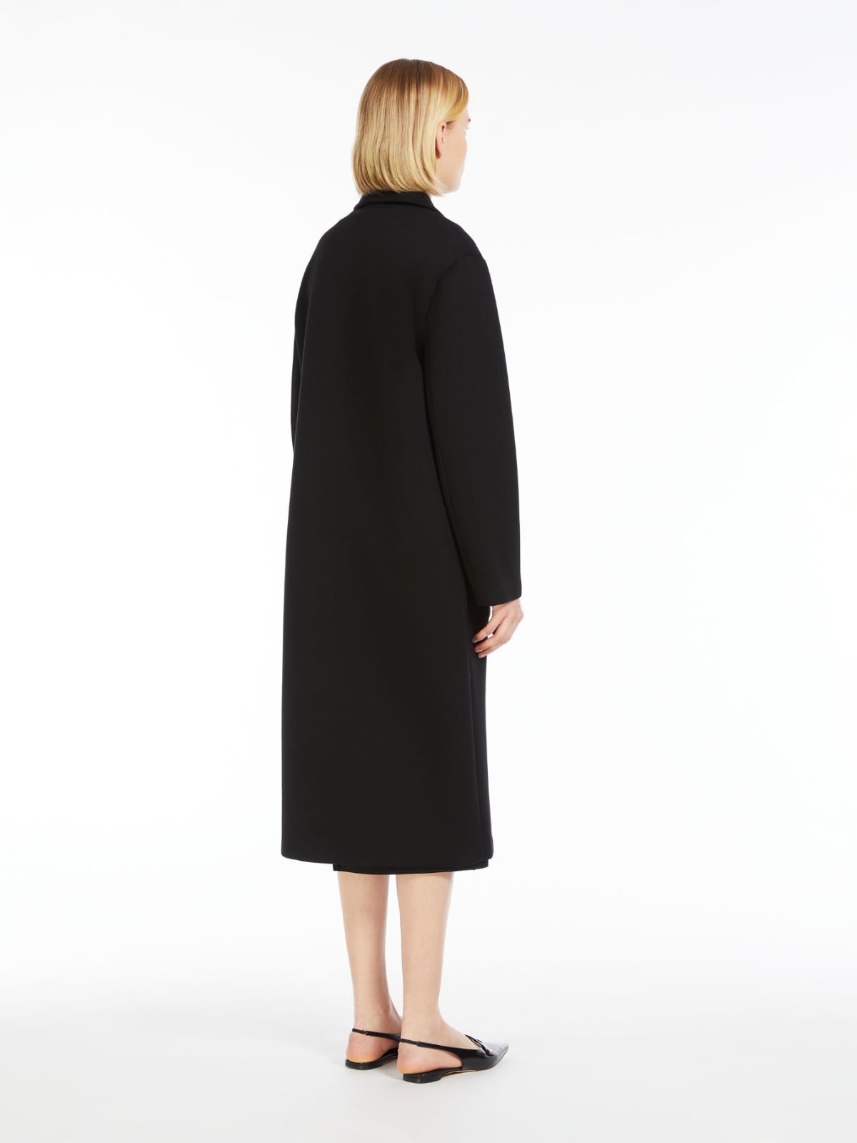 Jersey midi coat