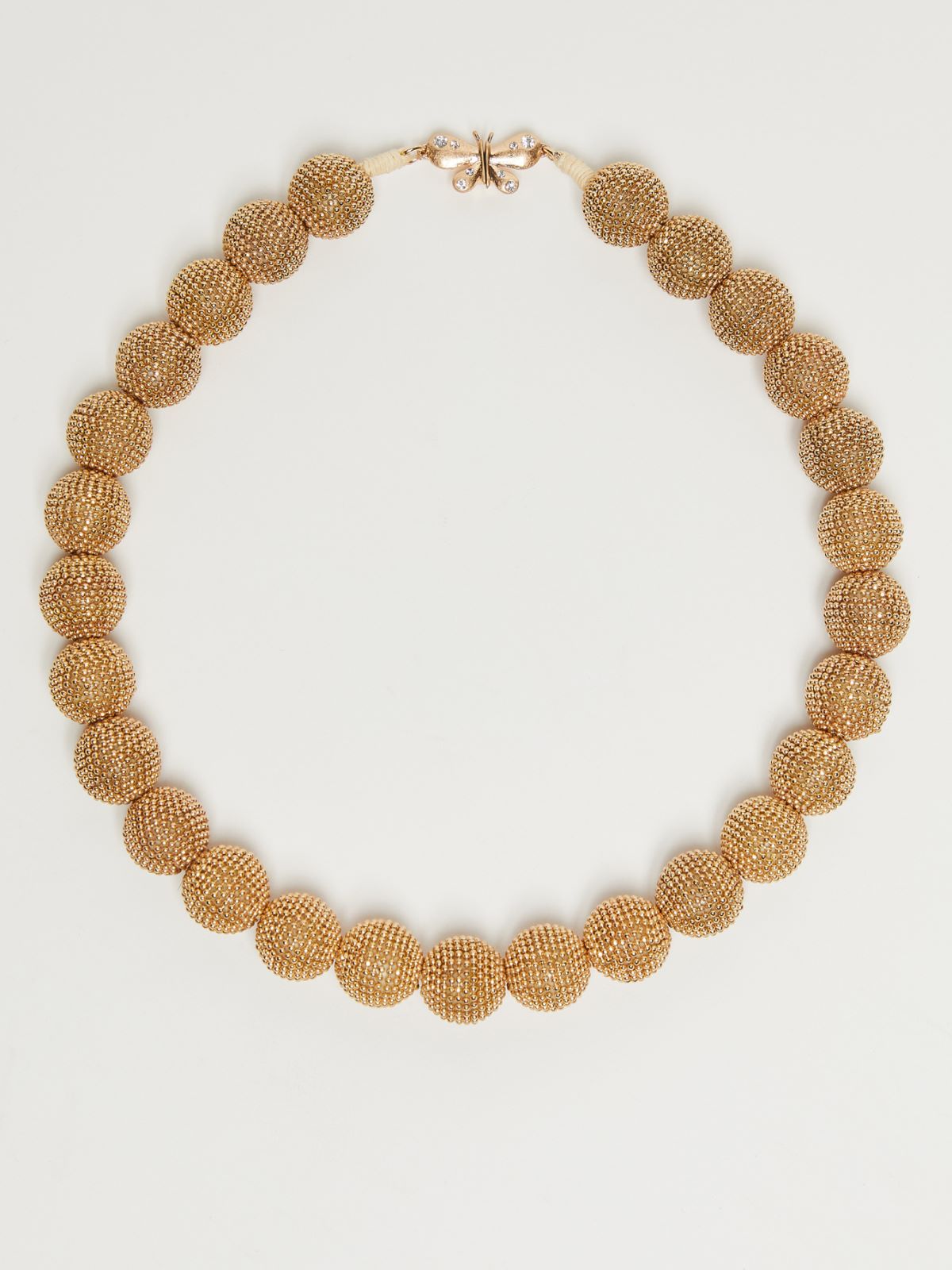 Ball-adorned choker necklace
