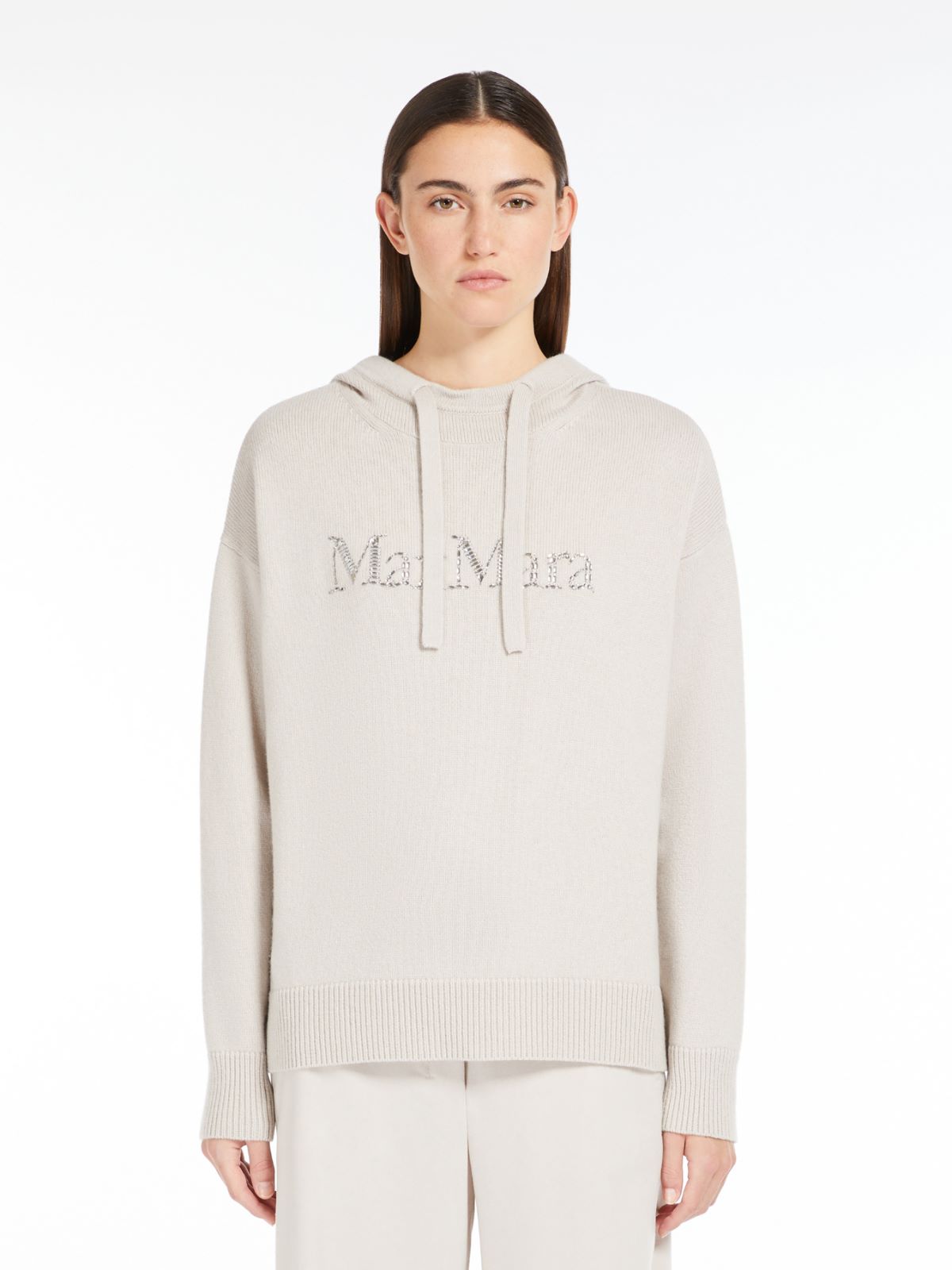 Wool and cashmere knit sweatshirt