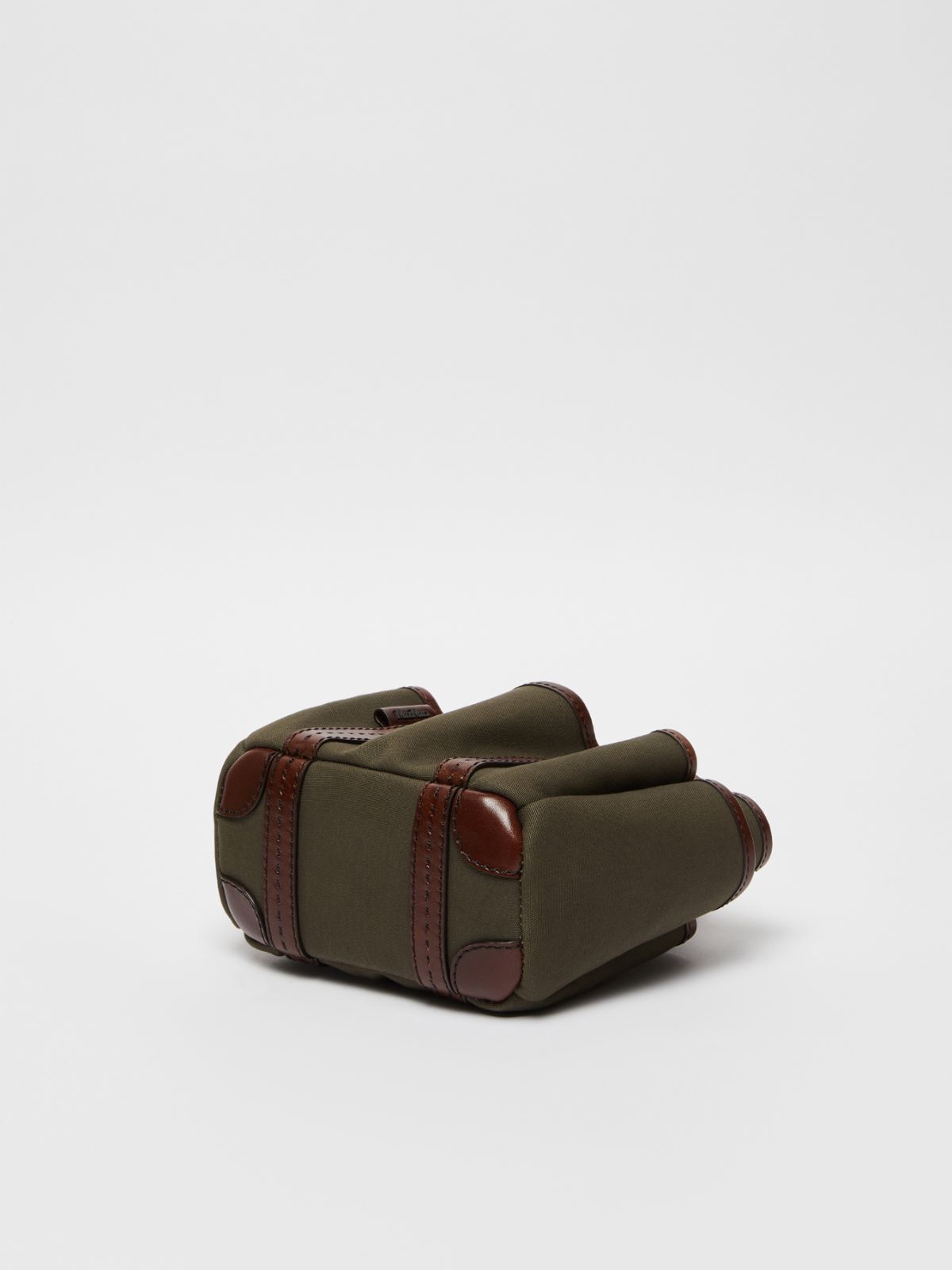 Canvas and leather Giardiniera Mini tote bag