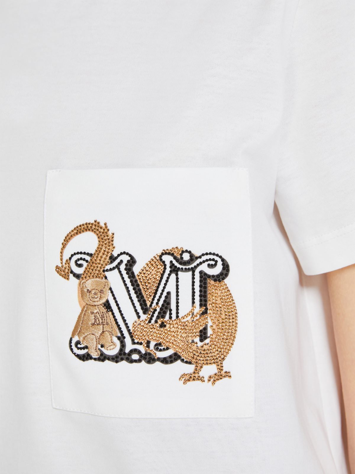 Cotton T-shirt with embroidered pocket