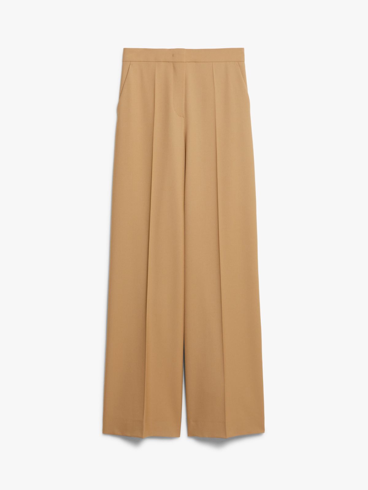 Wide-leg wool trousers