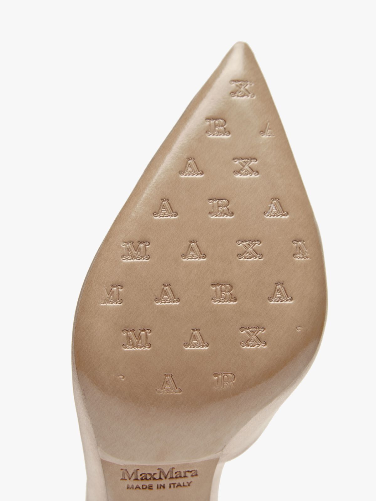 Crystal-adorned satin court shoes