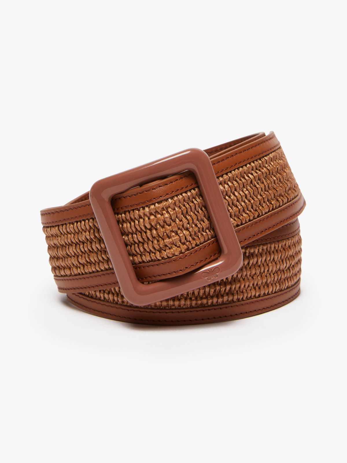 Nylon and cotton raffia belt