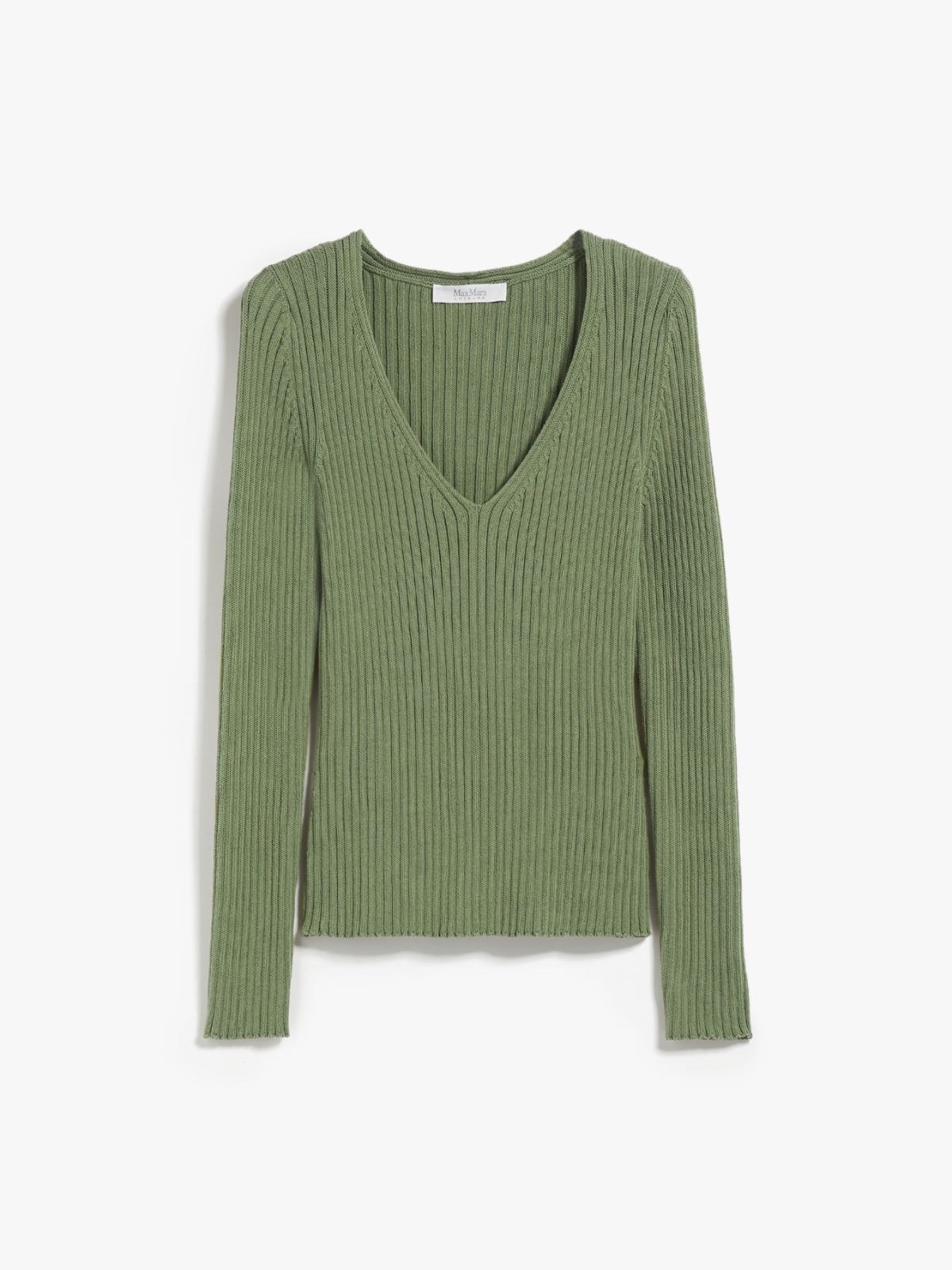 Slim-fit cotton yarn sweater