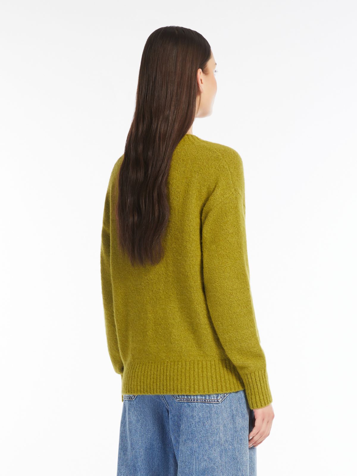 Alpaca and cotton V-neck sweater