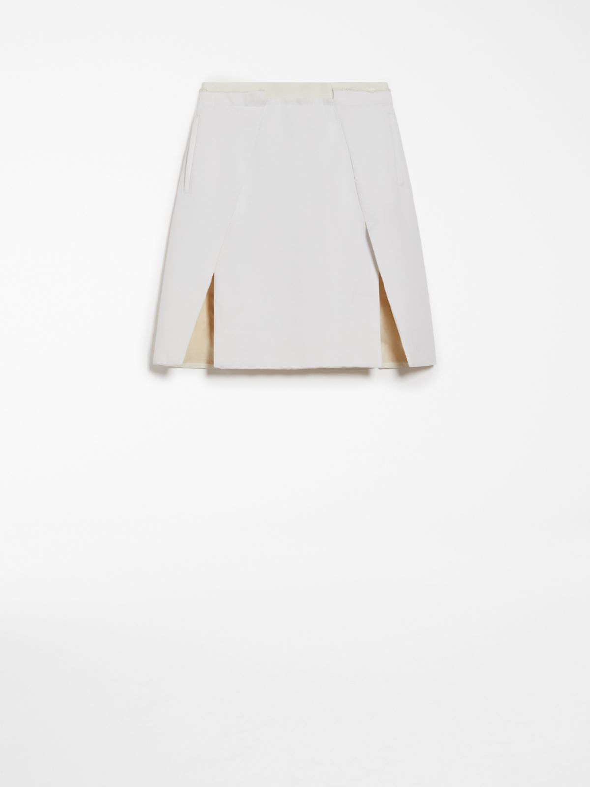 Flared cotton gabardine skirt