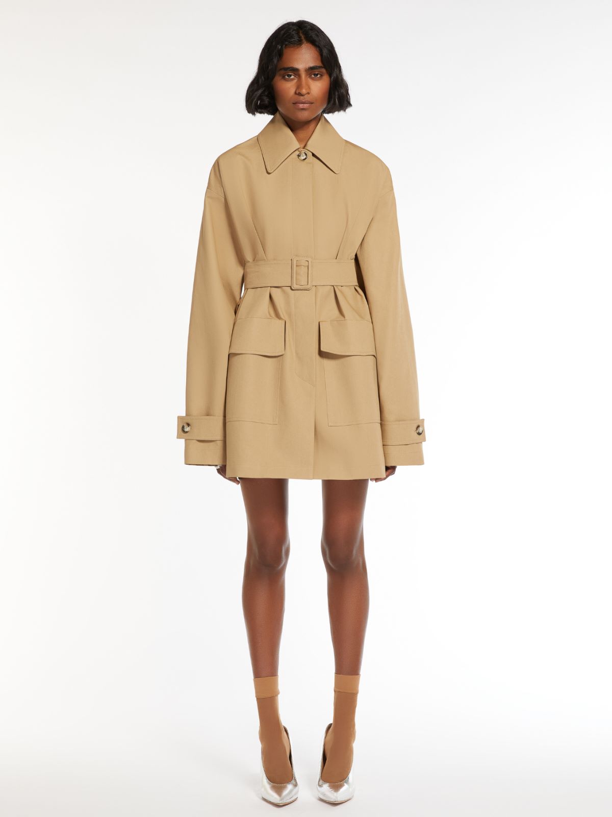 Water-resistant cotton safari jacket