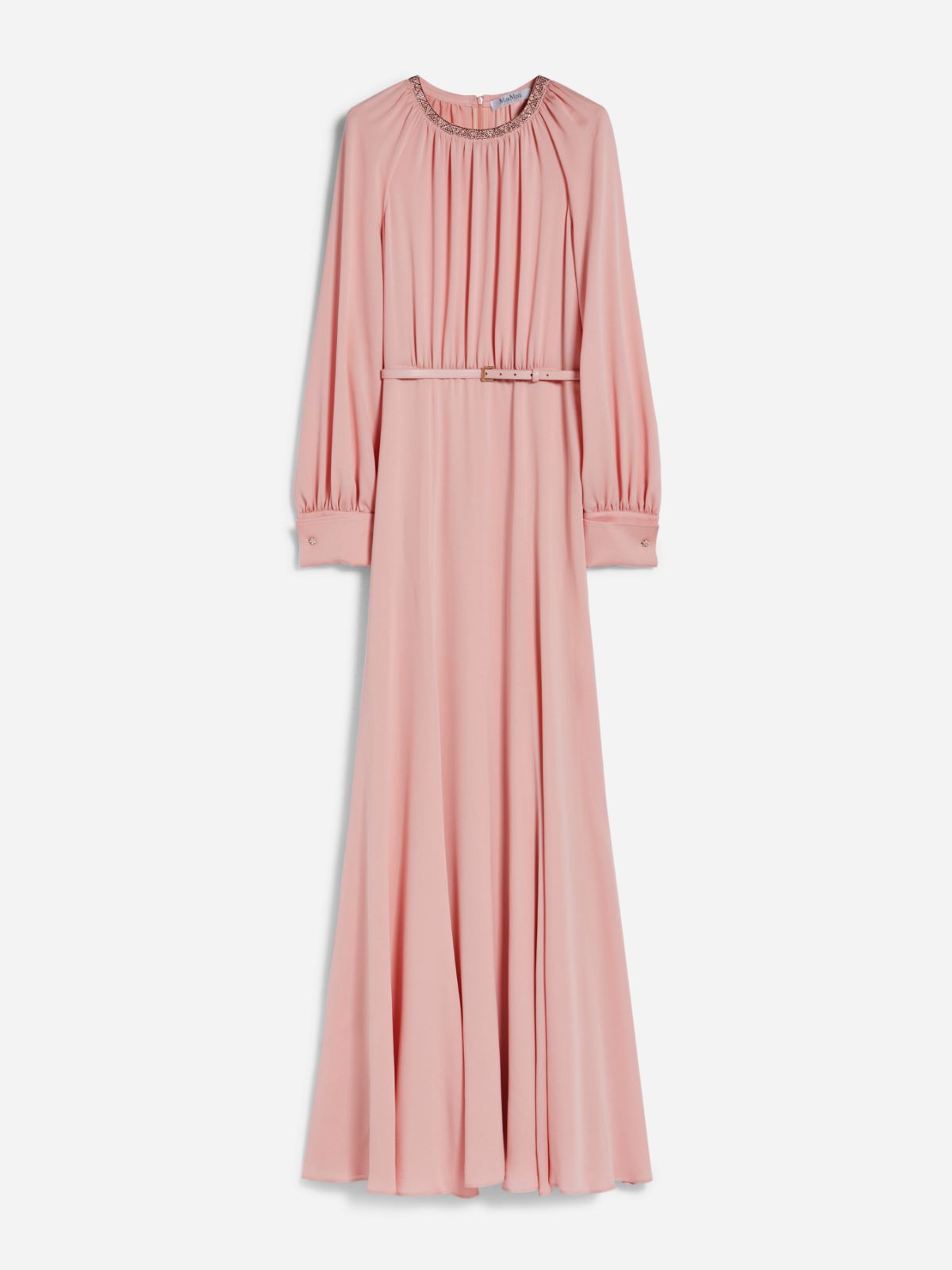 Long silk charmeuse dress