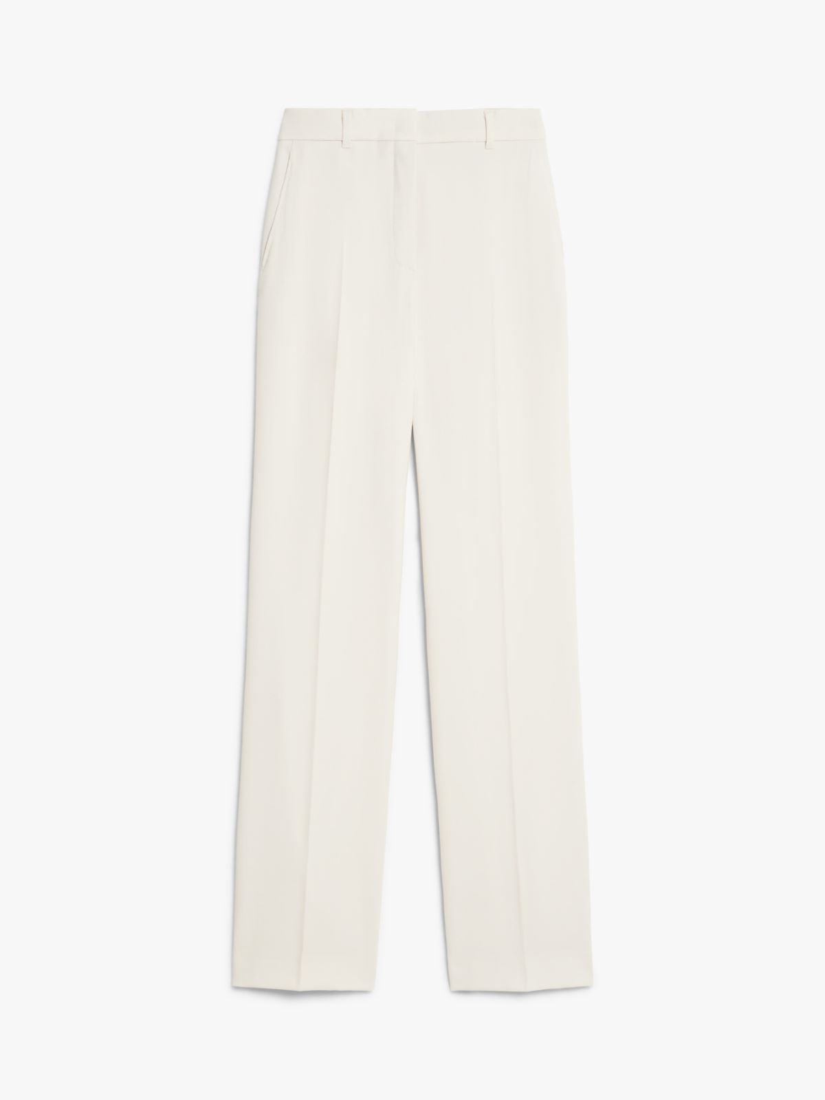 Wool crêpe satin trousers