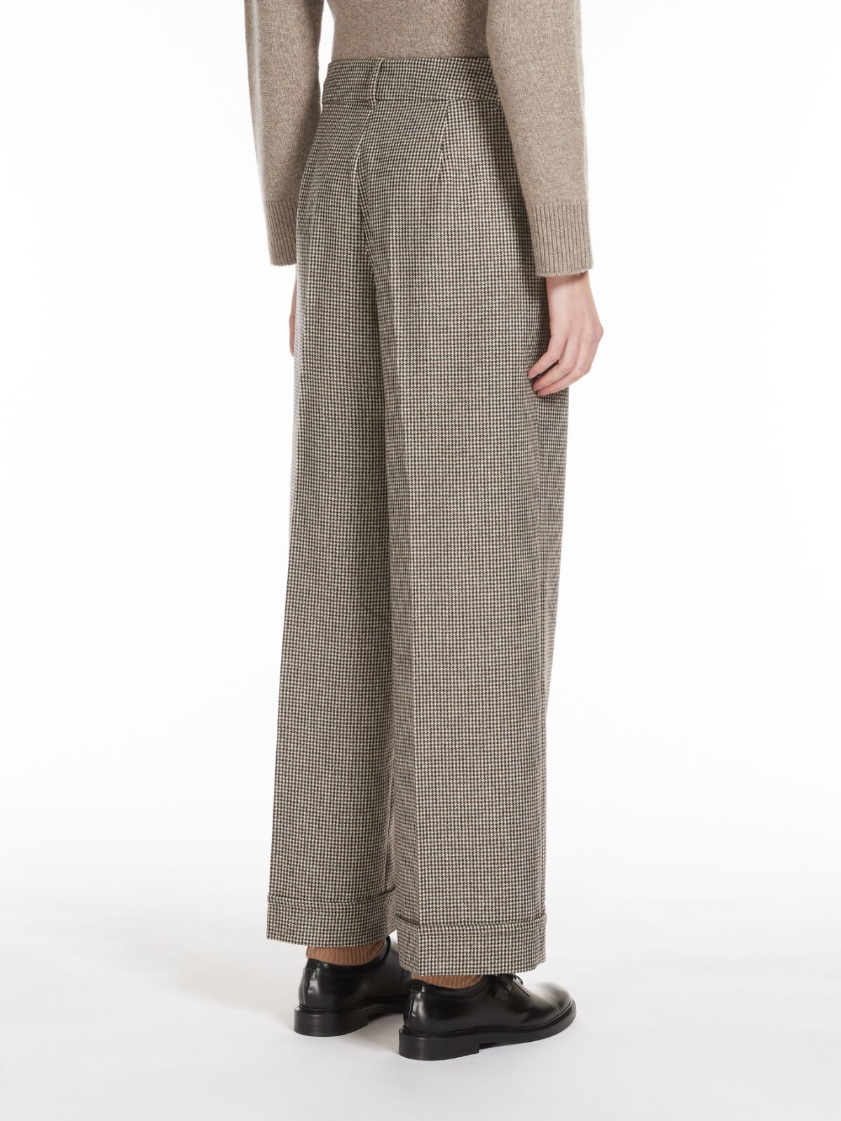 Wool and cashmere palazzo trousers