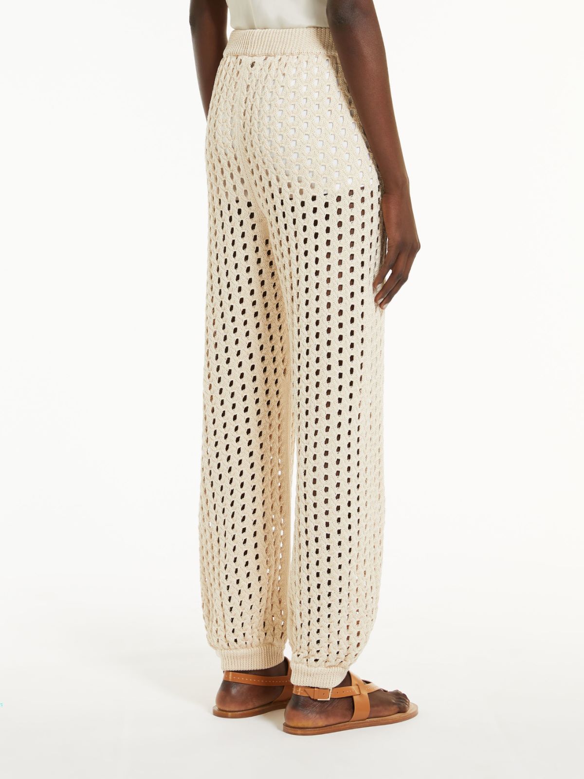 Mesh joggers in cotton