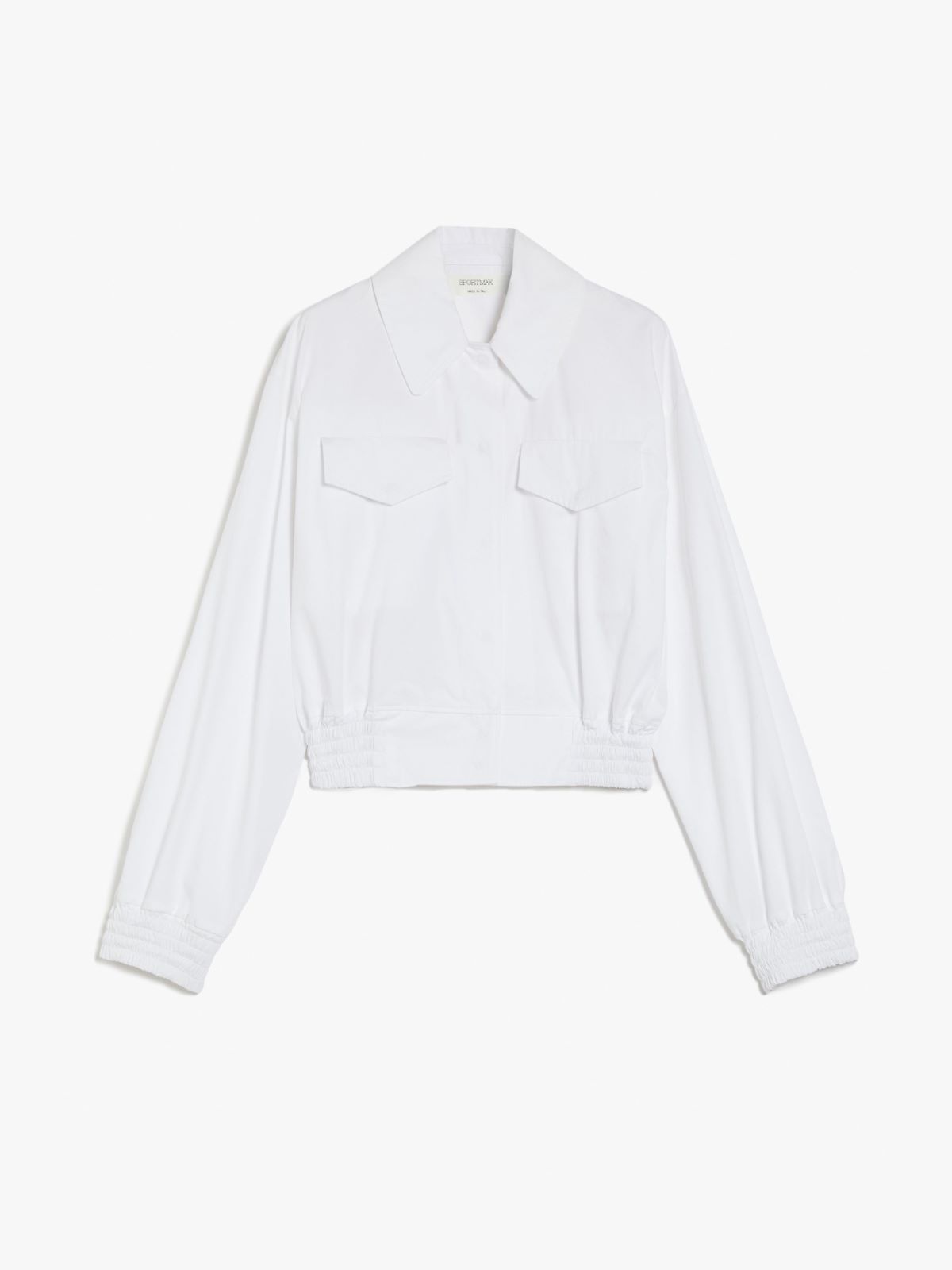 Washed cotton bomber jacket