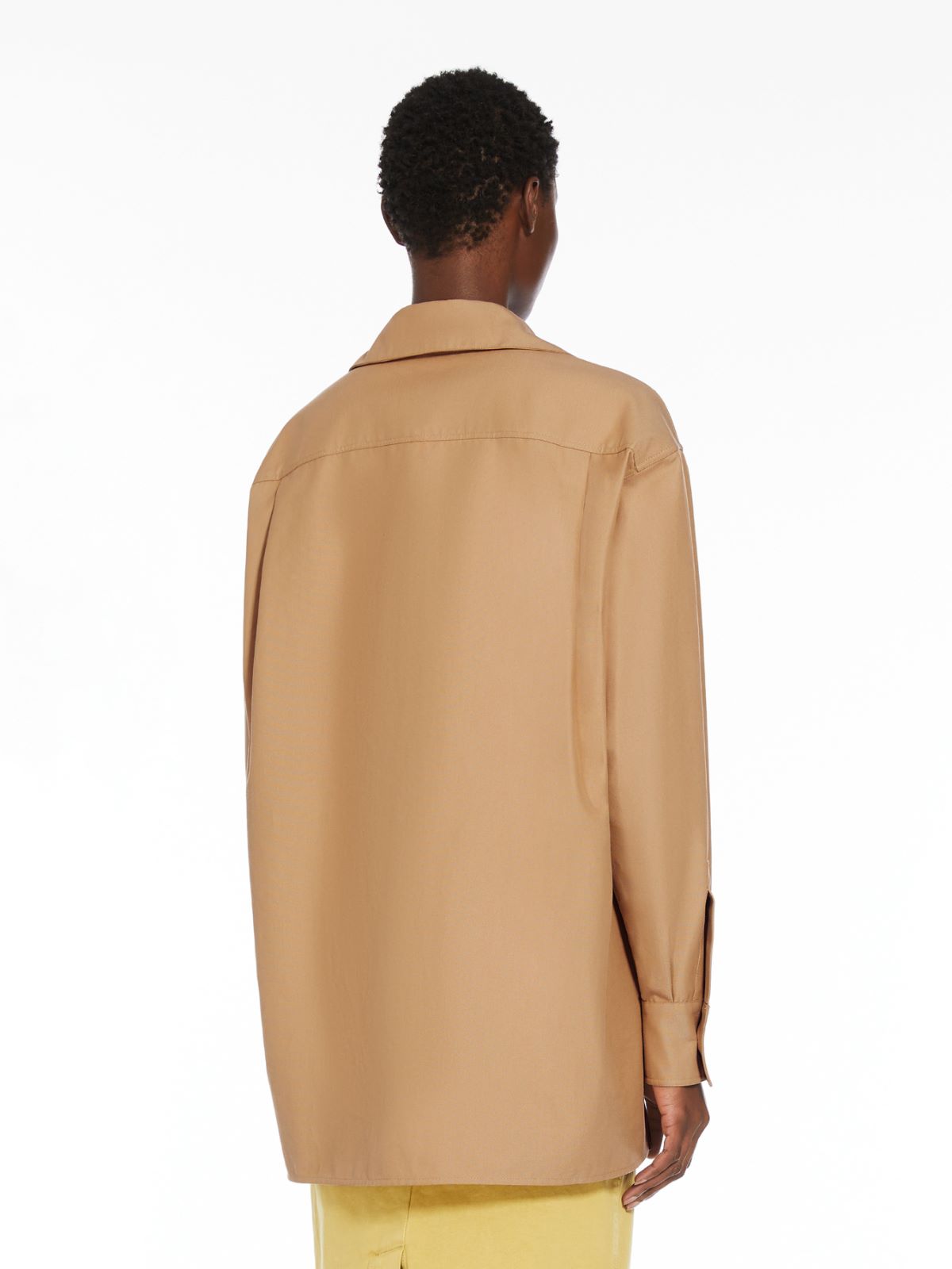 Cotton canvas oversized blouse