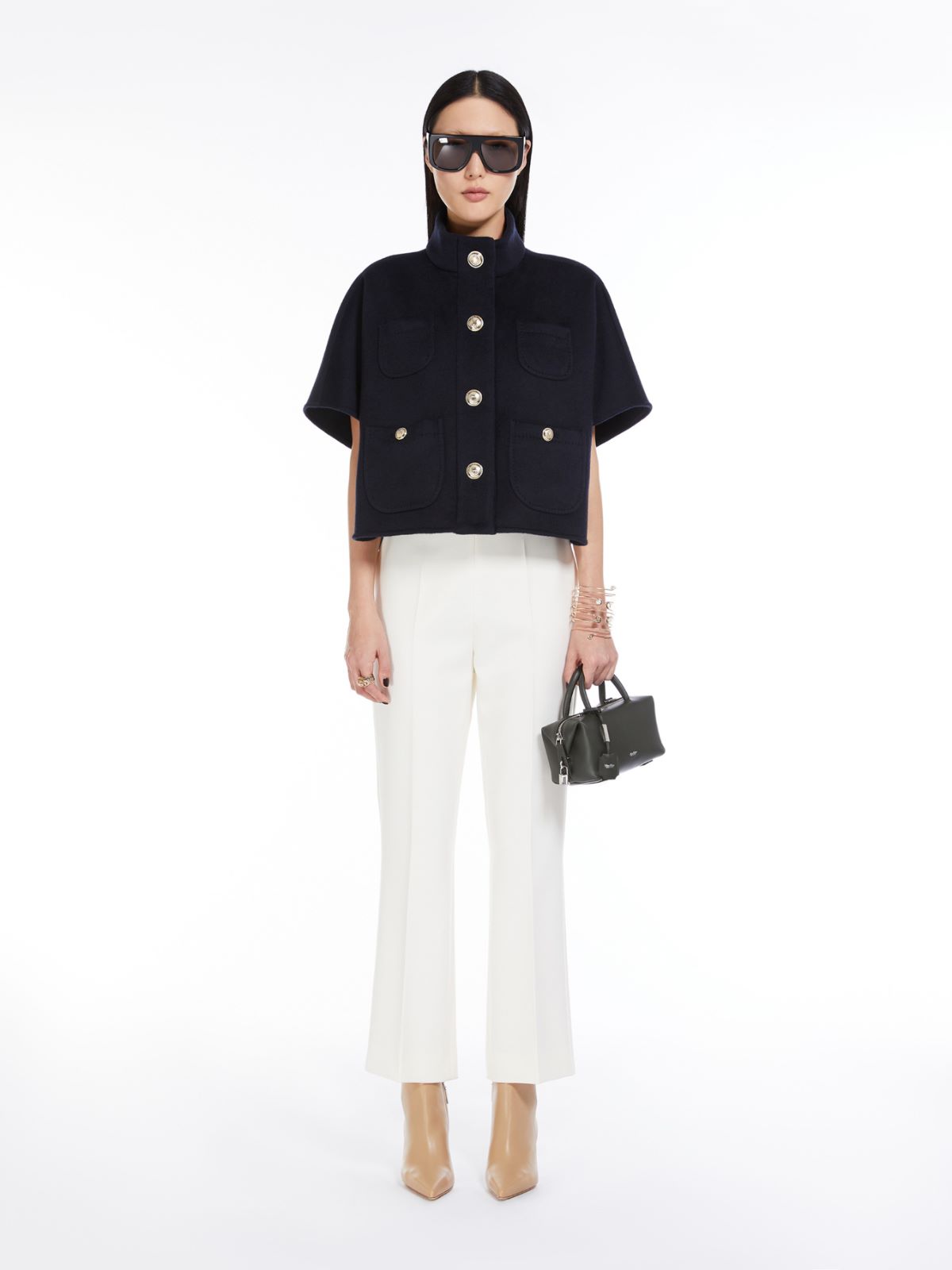 Small shiny leather satchel bag