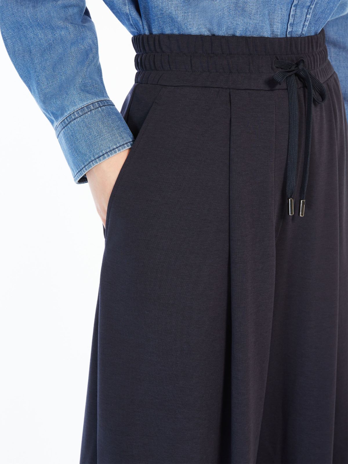 Jersey drawstring trousers