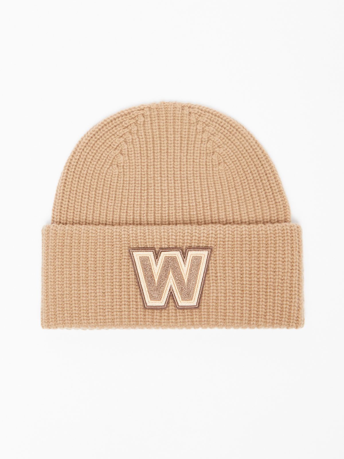 Wool logo beanie hat